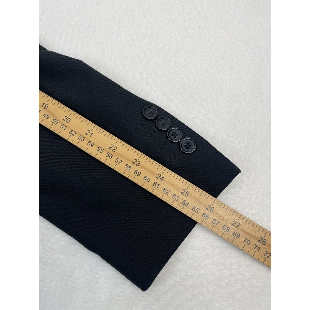 VITARELLI Black Suit Jacket Mens 42L Blazer Sport Coat Two Button Italy Fabric - Picture 7 of 11